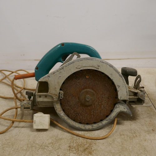 2054 - A Wolf sapphire circular saw and a Makita L50714 tilting compound mitre saw