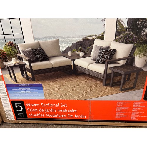 1455 - Agio Maricopa 5 piece Woven  Sectional Set, Original RRP £1083.32 + Vat - sealed box (4211-6) *This ... 