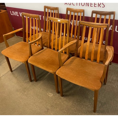 44 - A set of six G-Plan Fresco teak dining chairs