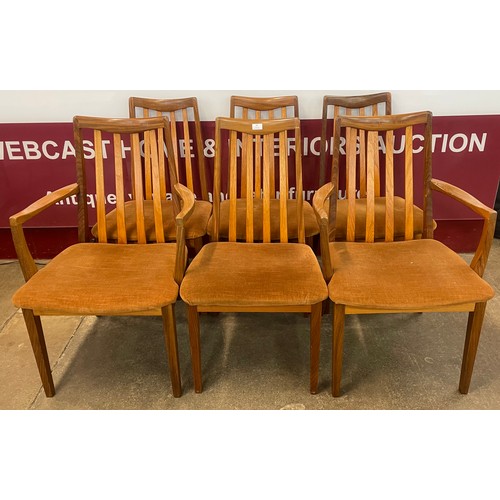 44 - A set of six G-Plan Fresco teak dining chairs