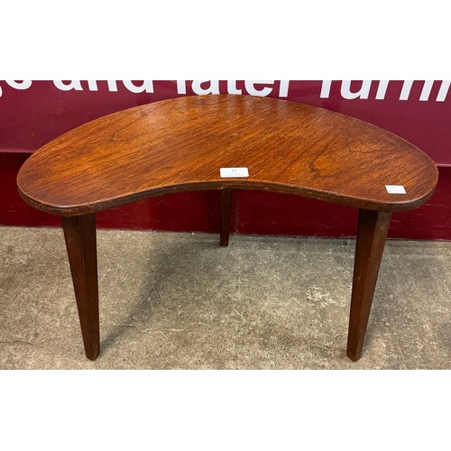 77 - An oak boomerang shaped occasional table