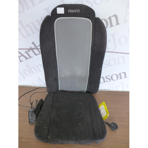 2280 - A Homedics Shiatsu back massage seat cover with vibration and heat controls - with remote