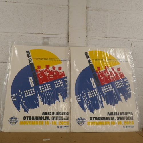 2060 - Two Limited Edition 2023 NHL Global Series Sweden prints featuring Minnesota Wild, Toronto Maple Lea... 