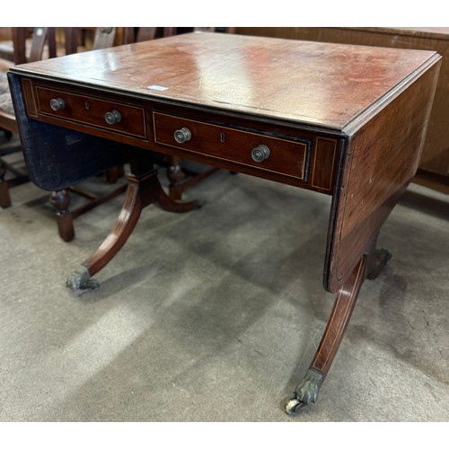 151 - A Regency inlaid mahogany sofa table