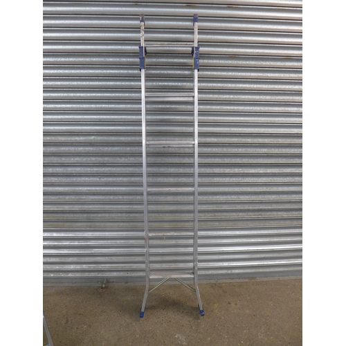 2 aluminium ladders including a 4 rung Mac Allister step ladder and a ...