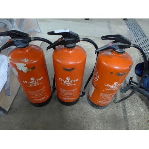 2241 - Three Chubb fire model CW9-9 litre water fire extinguisher