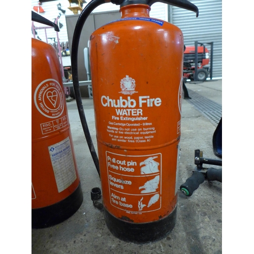 2241 - Three Chubb fire model CW9-9 litre water fire extinguisher