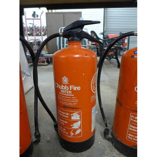 2241 - Three Chubb fire model CW9-9 litre water fire extinguisher