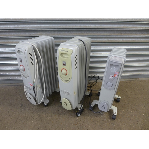 2243 - 3 oil radiators - 2 Home Comforts 1500W and 1 My Home 1500W (2 out 3 radiators have failed the elect... 