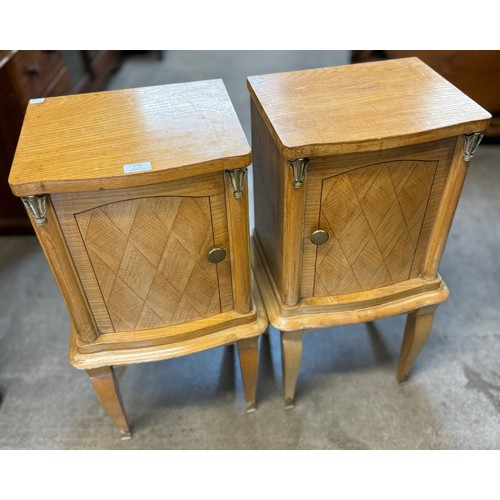 178 - A pair of 19th Century style French elm tables de nuit