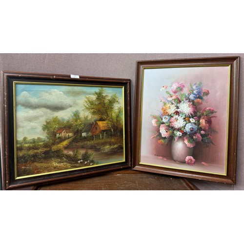 288 - Three assorted oil paintings, two landscapes and a still life