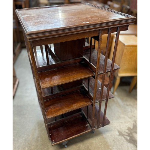 180 - An Edward VII mahogany revolving bookcase