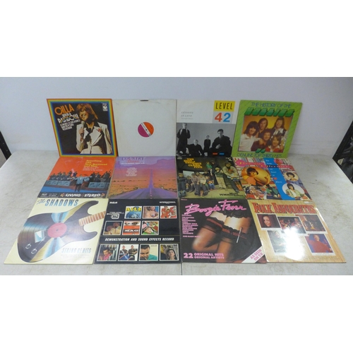 2105 - A large collection of LP records including Roy Orbison, Diana Ross, Go West, Cliff Richard, Boney M,... 