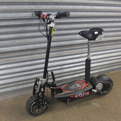 2124 - An Evo Powerboards Evo 800W all-terrain electric scooter with front and rear suspension - sold with ... 