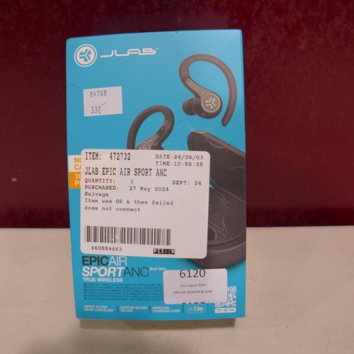 6120 - Jlab Epic Air Sport Anc Earbuds   (332-126) *This lot is subject to vat