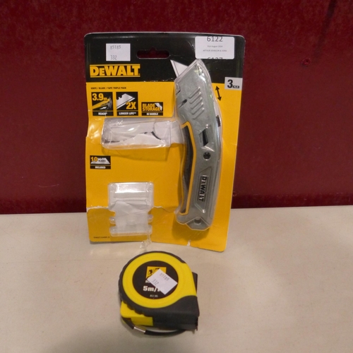 6122 - Roughneck Ez Tape Measure, Dewalt Safety Knife (332-499,508) *This lot is subject to vat