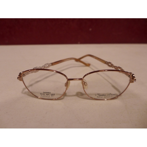 6135 - Sophia Loren Beige Metal Glasses     (332-296) *This lot is subject to vat