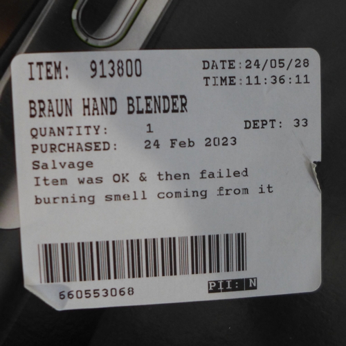 6008 - Braun Hand Blender - Mq9138Xi  (332-101) *This lot is subject to vat