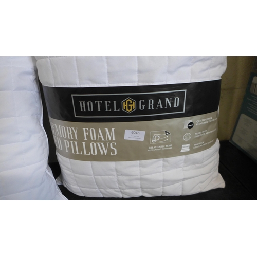 6046 - Two Hotel Grand Shredded Memory Foam Pillows  (332-398) *This lot is subject to vat