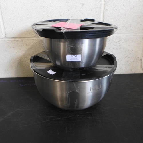 6053 - Miu Stainless Steel Mixing Bowls  (332-165) *This lot is subject to vat