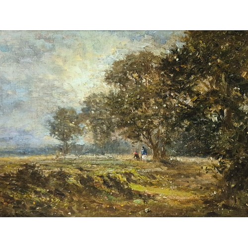 255 - Ernest St. John Burton (ex.1916-1922), The Edge of the New Forest, oil on board, label verso, framed