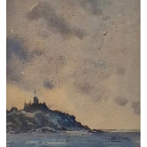 257 - Robert A.Wade (Australian 1930-2024) St. Michael's Mount, Cornwall, watercolour, framed