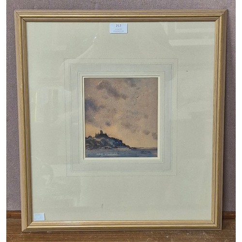 257 - Robert A.Wade (Australian 1930-2024) St. Michael's Mount, Cornwall, watercolour, framed