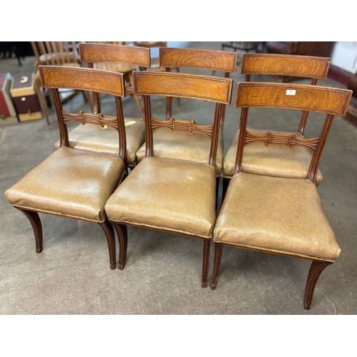 198 - A set of six Regency mahogany dining chairs