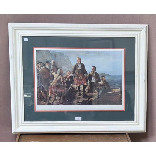 262 - A John Blake MacDonald print, Lochaber No More, framed