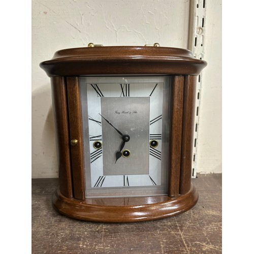 303 - A German Franz Hermle & Sohn mahogany mantel clock