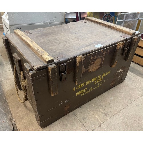 236 - A pine military ammunition crate