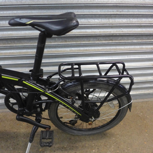 2128 - A Carrera Crosscity E folding electric bike - sold with battery but no charger (as found)  * Police ... 