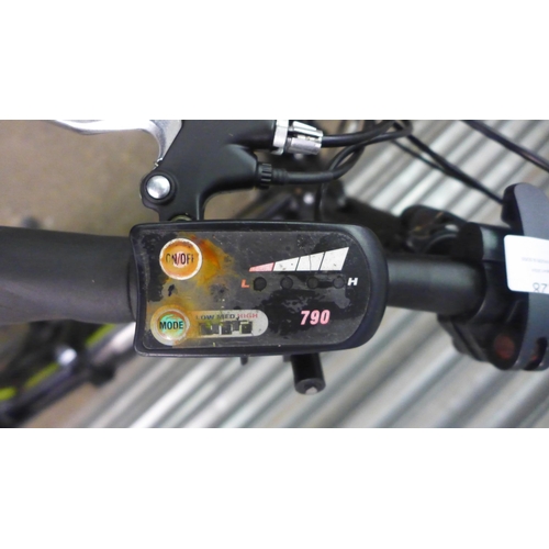 2128 - A Carrera Crosscity E folding electric bike - sold with battery but no charger (as found)  * Police ... 