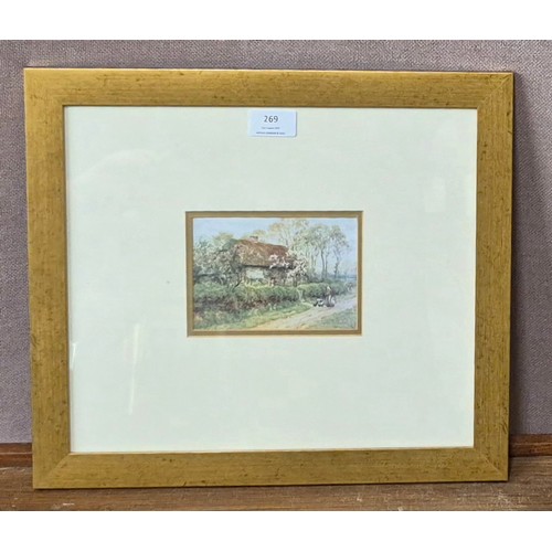 269 - A Helen Allingham print, The Cottage at Freshwater Gate, framed