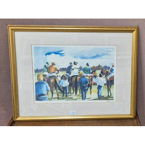 271 - A signed limited edition Stanley Keen horseracing print, framed