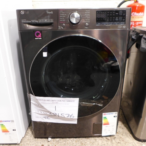 6343 - LG 10Kg Black Washing Machine - model no - F6V910Btsa, Original RRP £791.66 + vat (332-61) *This lot... 