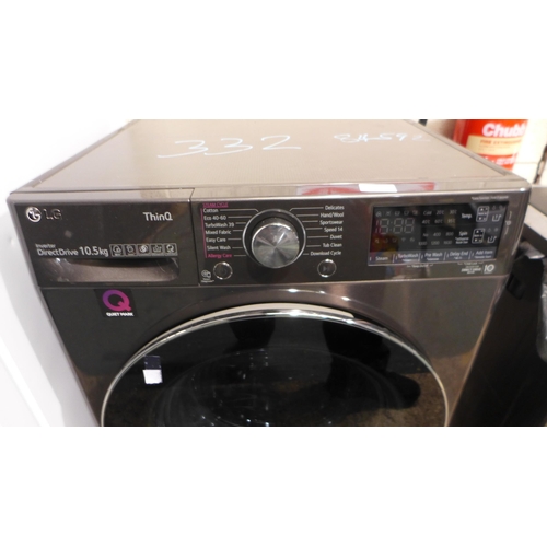 6343 - LG 10Kg Black Washing Machine - model no - F6V910Btsa, Original RRP £791.66 + vat (332-61) *This lot... 