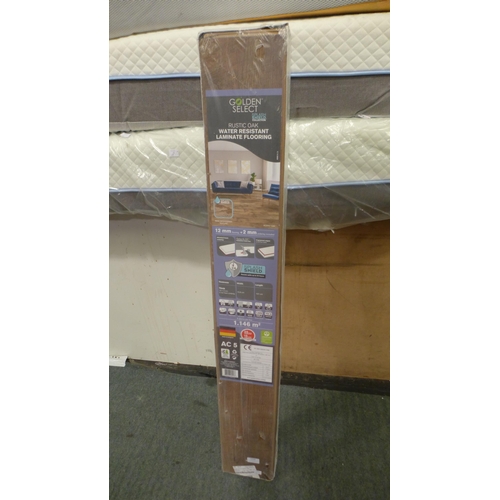 6358 - 4 packs Rustic Oak Laminate Flooring (332-18-21) *This lot is subject to vat