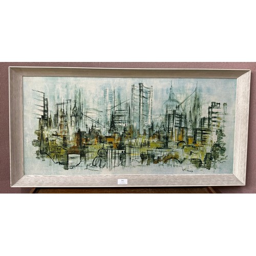 282 - A Ben Haile London skyline print, framed