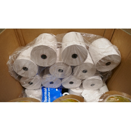 6255 - Scotch Packaging Tape, Thermal till rolls and Thermal Chip and Pin Rolls (332-288-292,301) *This lot... 