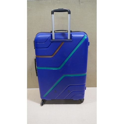 6281 - At Jetdriver Large 79Cm Hardside Blue Suitcase (332-421) *This lot is subject to vat