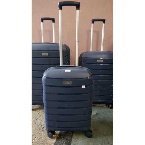 6062 - Rock Prime Blue 3 Piece Luggage Set, Original RRP £145.83 + vat (332-158) *This lot is subject to va... 