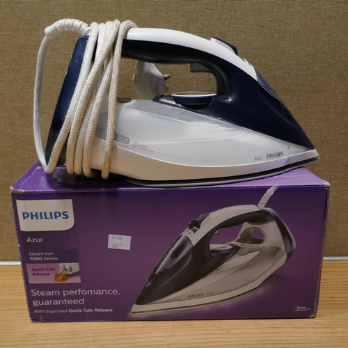 6080 - Philips Handheld Steamer and a Philips Azur Steam Iron    (332-446,450) *This lot is subject to vat