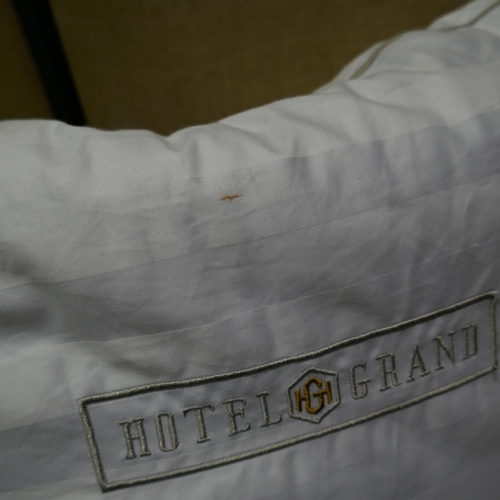 6082 - Two Hotel Grand Down Roll jumbo Pillows (332-389) *This lot is subject to vat