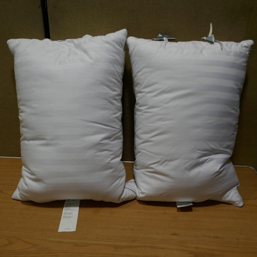 6082 - Two Hotel Grand Down Roll jumbo Pillows (332-389) *This lot is subject to vat