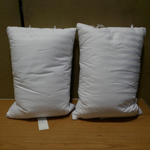 6083 - Two Hotel Grand Down Roll jumbo Pillows (332-390) *This lot is subject to vat