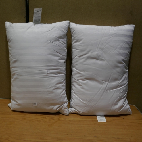 6084 - Two Hotel Grand Down Roll jumbo Pillows (332-391) *This lot is subject to vat