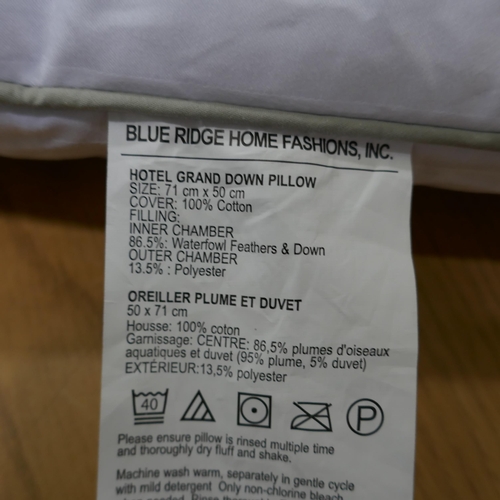 6084 - Two Hotel Grand Down Roll jumbo Pillows (332-391) *This lot is subject to vat