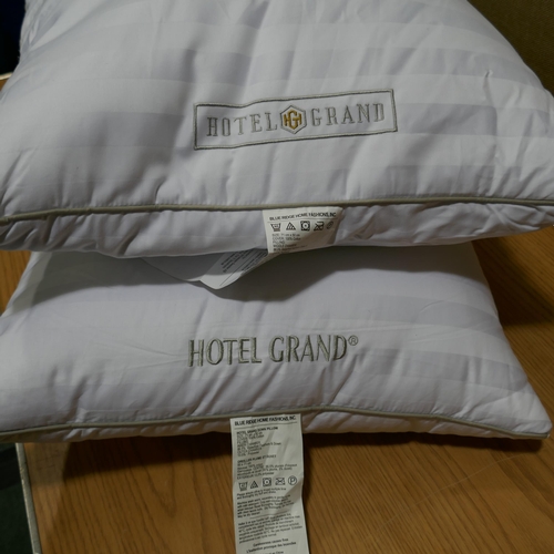 6085 - Two Hotel Grand Down Roll jumbo Pillows (332-392) *This lot is subject to vat