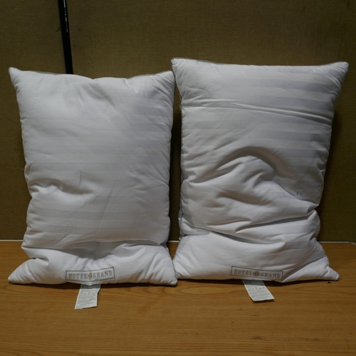 6086 - Two Hotel Grand Down Roll jumbo Pillows (332-393) *This lot is subject to vat